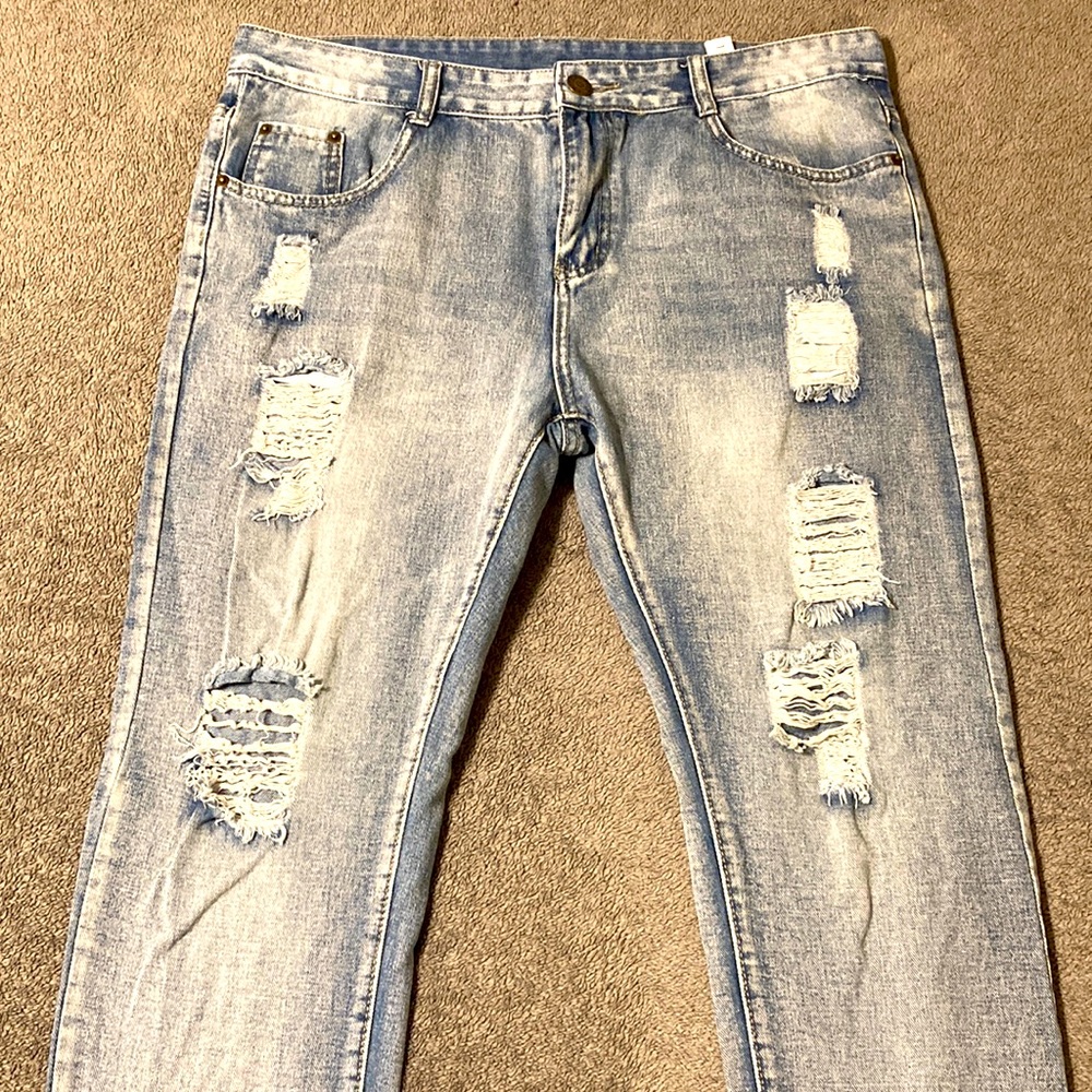 Fred Marshal distressed blue jeans